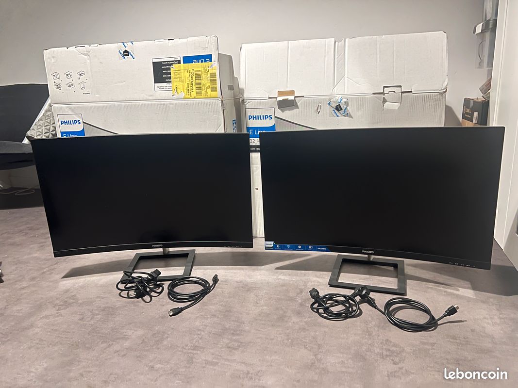 2x Écrans Philips 32” 4K - trés bon état (image 1)