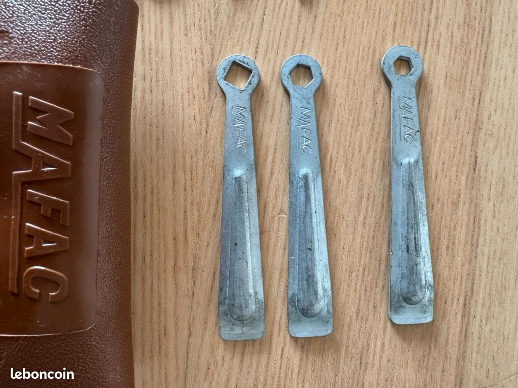 Kit d'outils vintage Mafac selle vélo Marron clé siège sac tour De