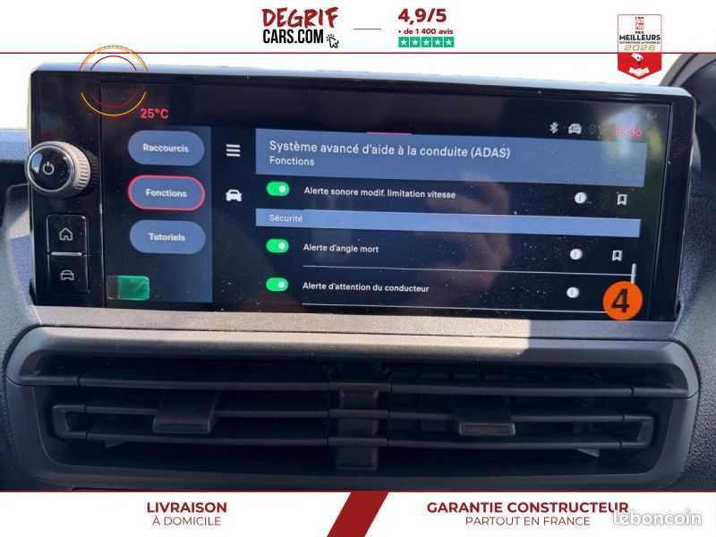 Fiat Scudo XL NOUVEAU MOTEUR 2.2 BlueHDi 180 EAT8 CABINE APPROFONDIE 5 PLACES + Pack Premium Conn... (image 17)