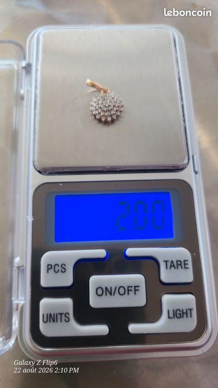 Pendentif vient d'Inde Or 18ct, pavé des diamants (image 6)