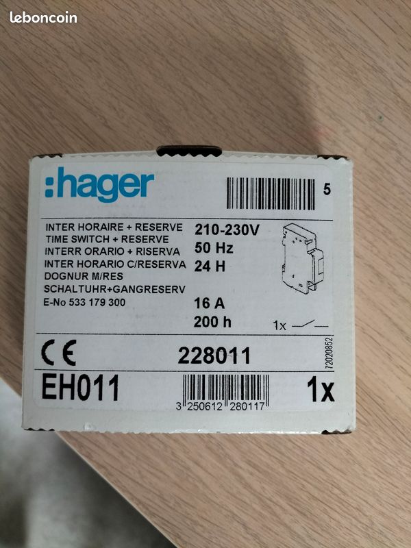 Inter horaire HAGER (image 1)