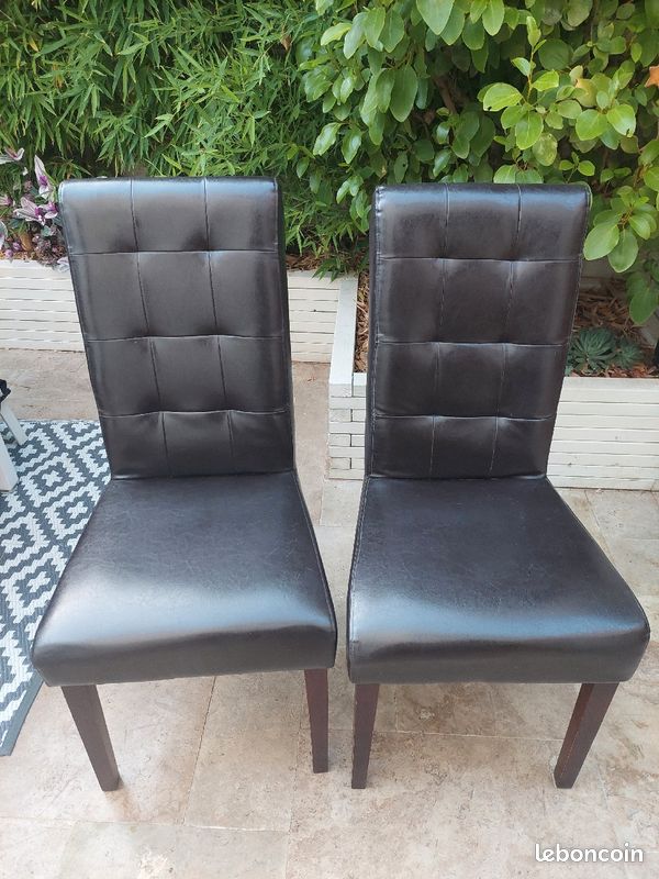 Super affaire vends chaises de salon similicuir (image 1)