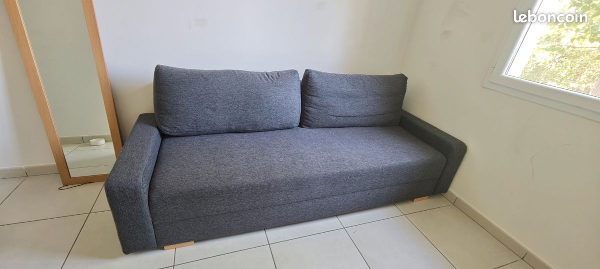 Canapé Convertible IKEA GRÄLVIKEN - 3 Places - Gris - Occasion