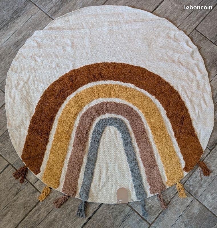 Tapis coton 100% pour enfant rond kave home (image 1)