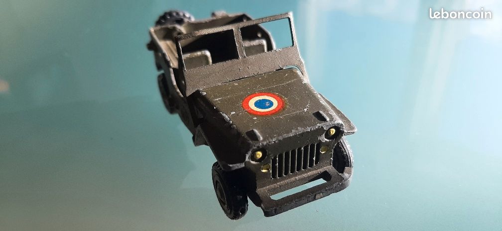 Miniature France Jouet GEVARM 1/43 - Jeep Willys Avec Projecteur, Occasion