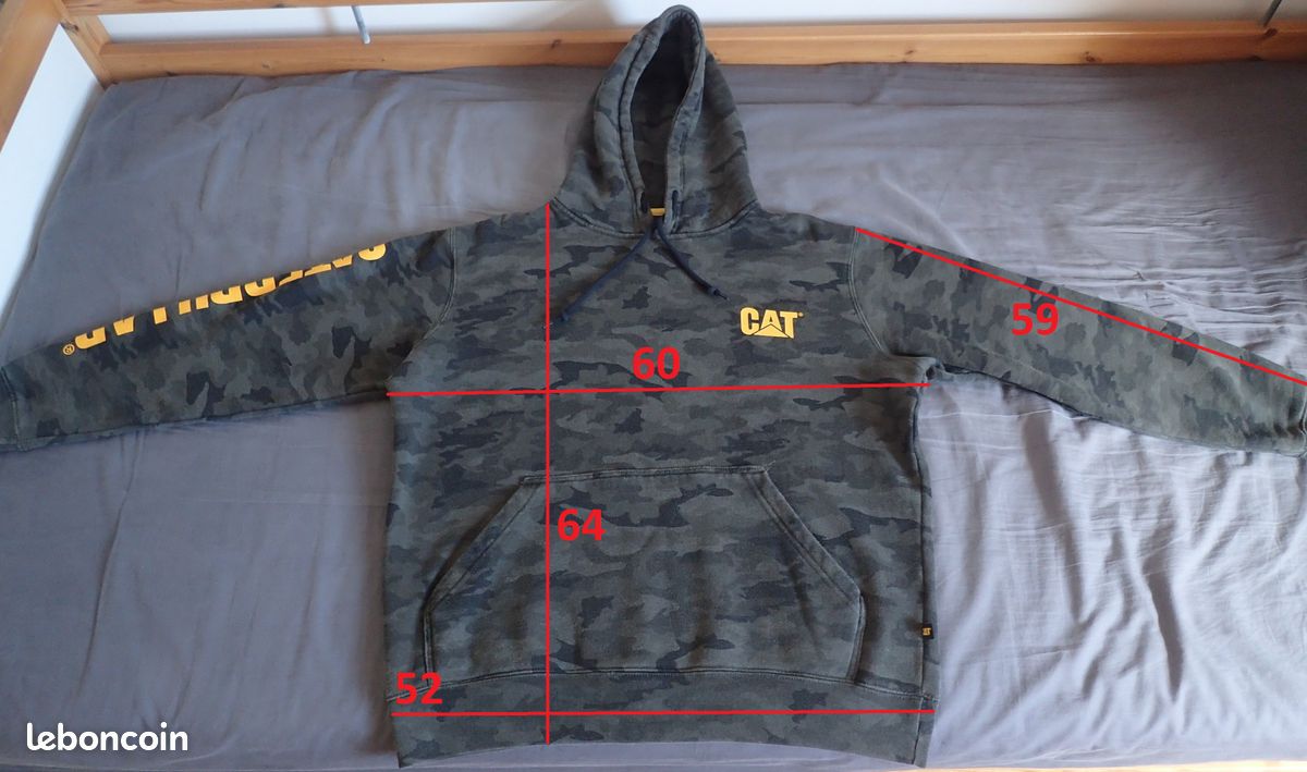 Caterpillar Camouflage Sweat A Capuche Caterpillar Sweat à Capuche