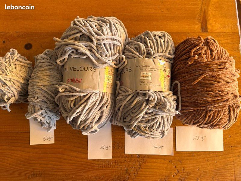 Lot Phil velours chenille Phildar (image 1)