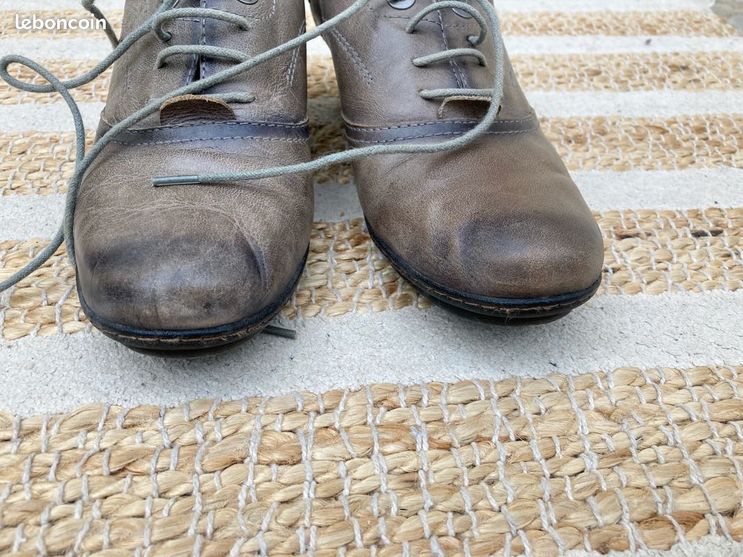 Bottines en cuir taupe - Pikolinos (image 9)
