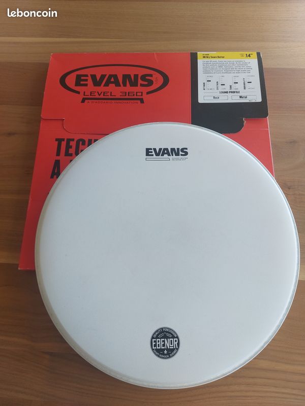 Peau De Batterie Evans DB One - Cymbales Réduction Volume -80% - Technologie DBalance