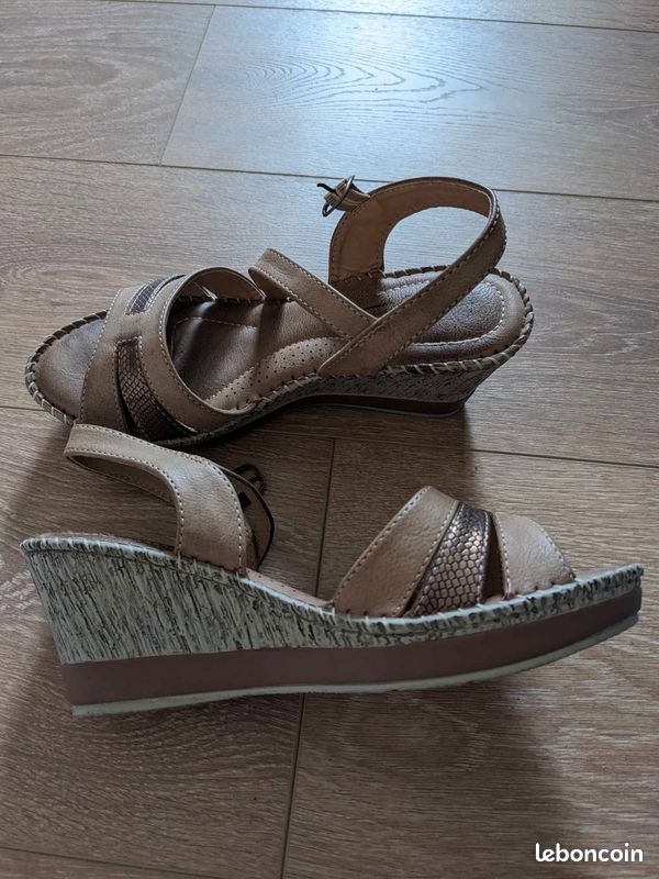 Sandales Compensées Cuir Sandales Confortissimo Chaussures