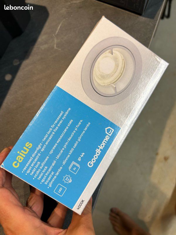 Lot de 3 spots encastrés étanches IP44 LED GU10 - GoodHome Caius (Neuf) (image 2)