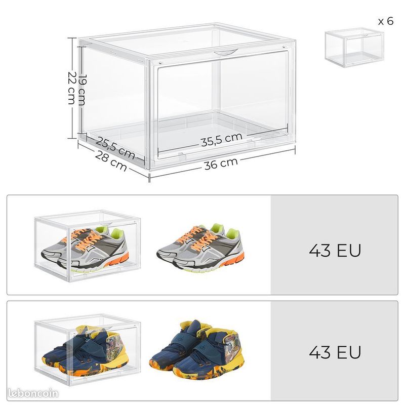 6 Boîtes à Chaussures Neuves (image 3)