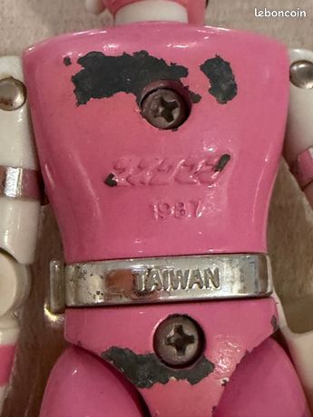 Lot De 2 Figurines Bioman 2 Maskman Bandai 1987 - Force Noire Et Rose