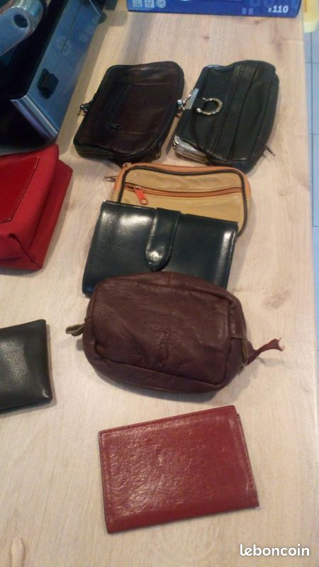 Neuf-et Occasions-9porte monnaies cuir+1porte clefs cuir de veau neuf (image 2)