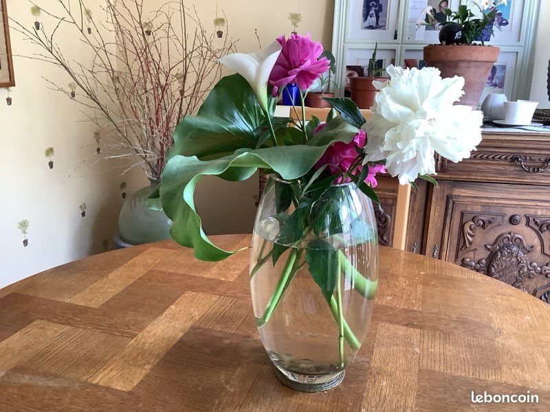 Grand vase en verre oblong hauteur 30 cm (image 12)