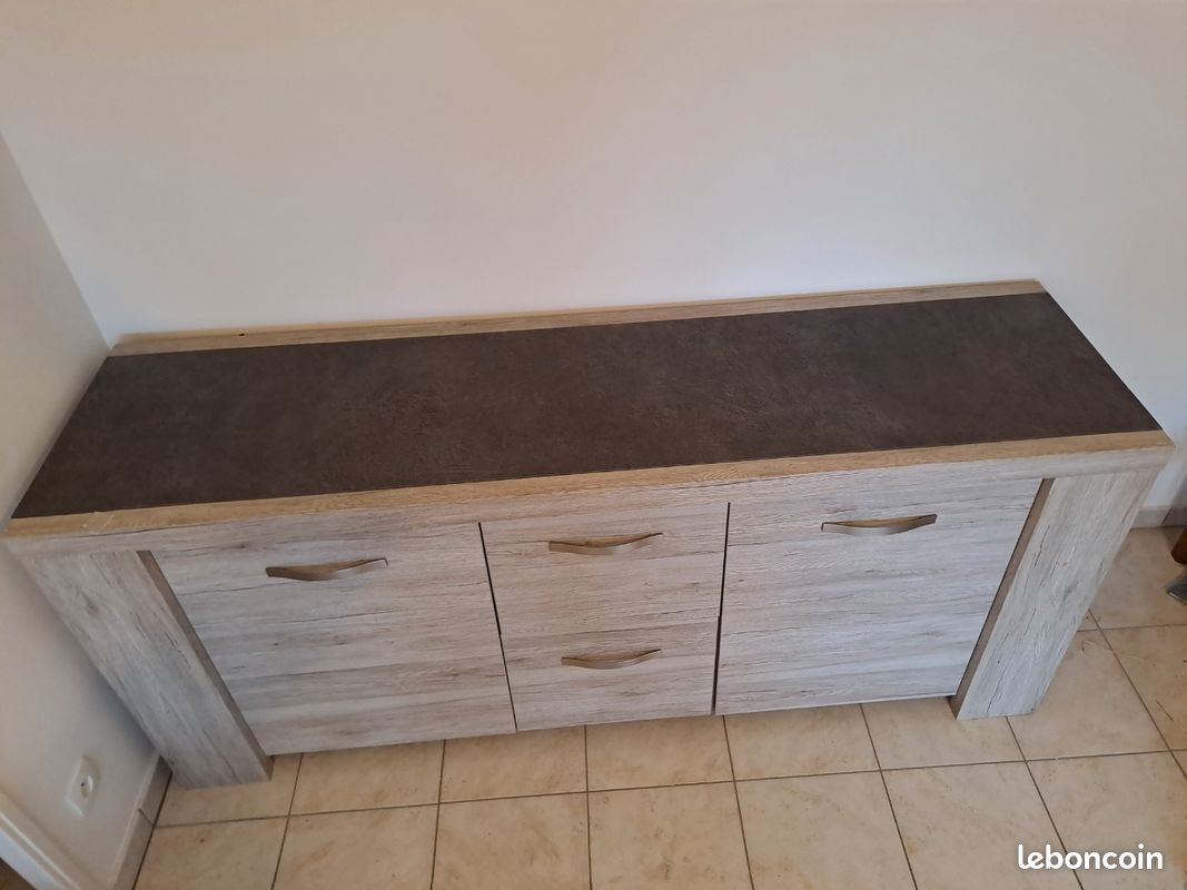 Buffet robuste gris moderne (image 4)