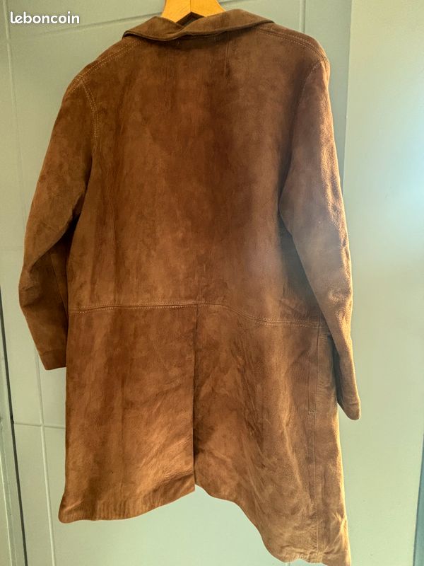 Veste en cuir de daim vintage (image 2)