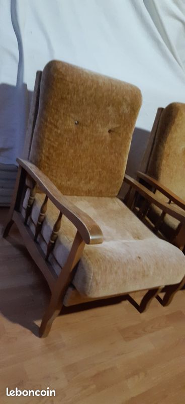 Salon canapé+2 fauteuils (image 2)