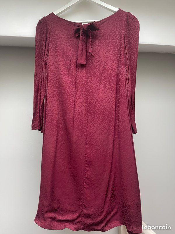 Robe Rififi Claudie Pierlot Bordeaux T40 Vêtements