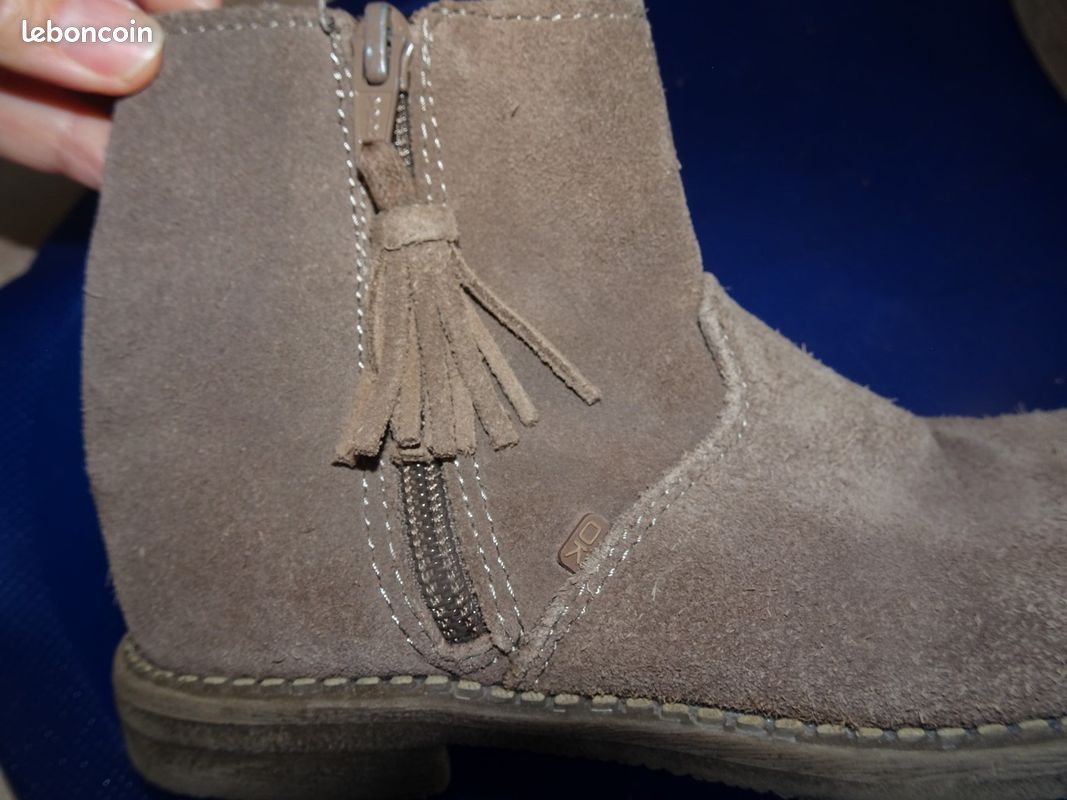 Bottines beige Okaidi cuir p30 (image 5)