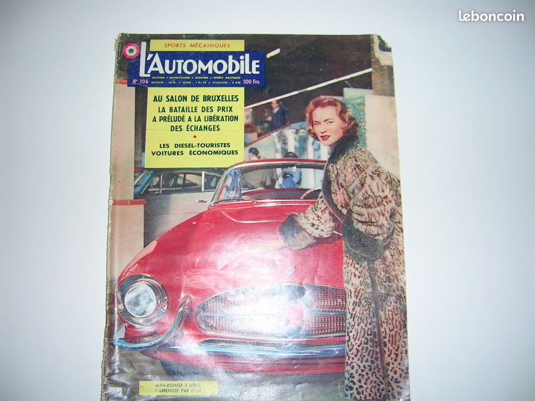 L'AUTOMOBILE magazine n° 106 de 1955 port gratuit (image 1)