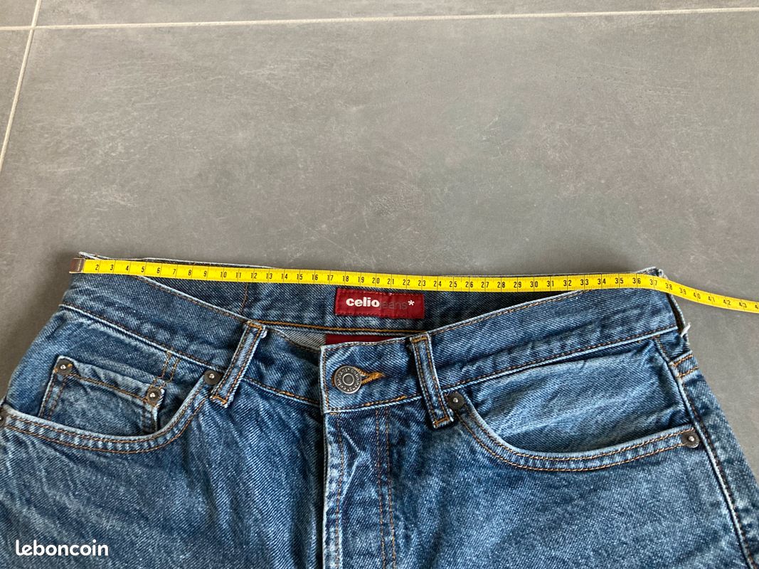 Jean Homme Celio Taille 38 Marine Coupe Regular - état Comme Neuf