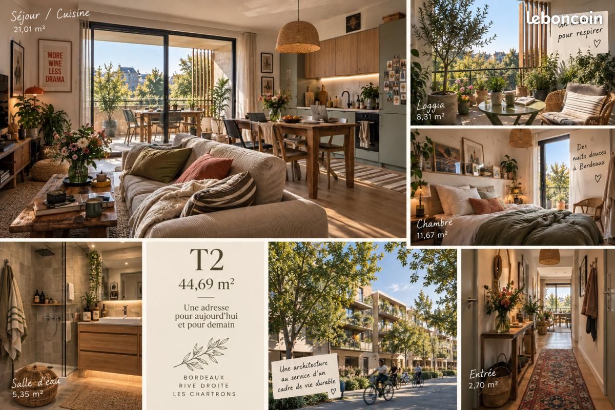 Appartement 2 pièces 45 m² · à Bordeaux · 45 m² · 242 000 €