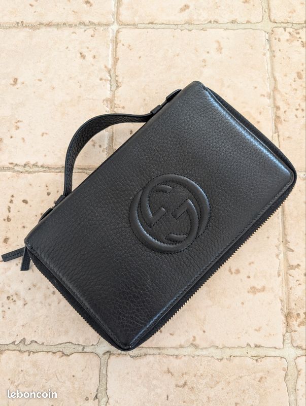 Portefeuille gucci long en cuir grainé (image 1)