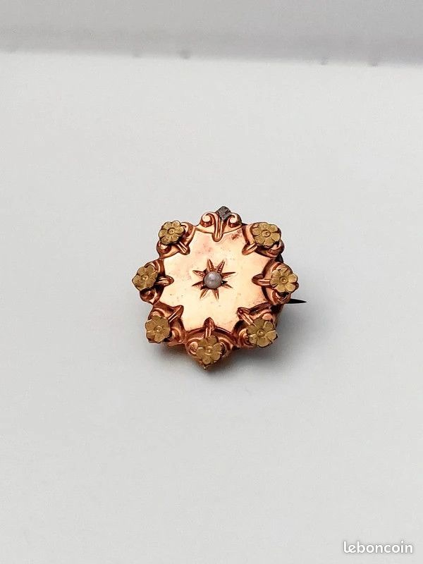Petite Broche Ancienne En Or 18 Carats - Style Napoléon III, Bijou Vintage Occasion