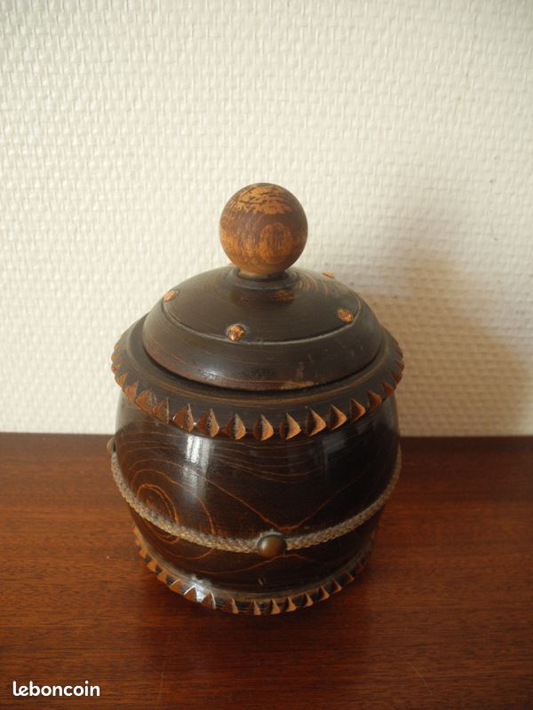 Ancien pot tabac déco kitsch vintage brutaliste (image 6)