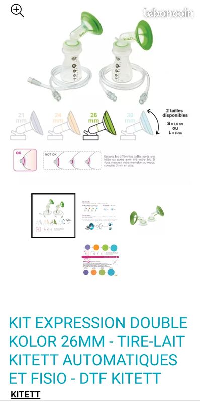 Kit expression pour tire lait électrique kitett (image 1)