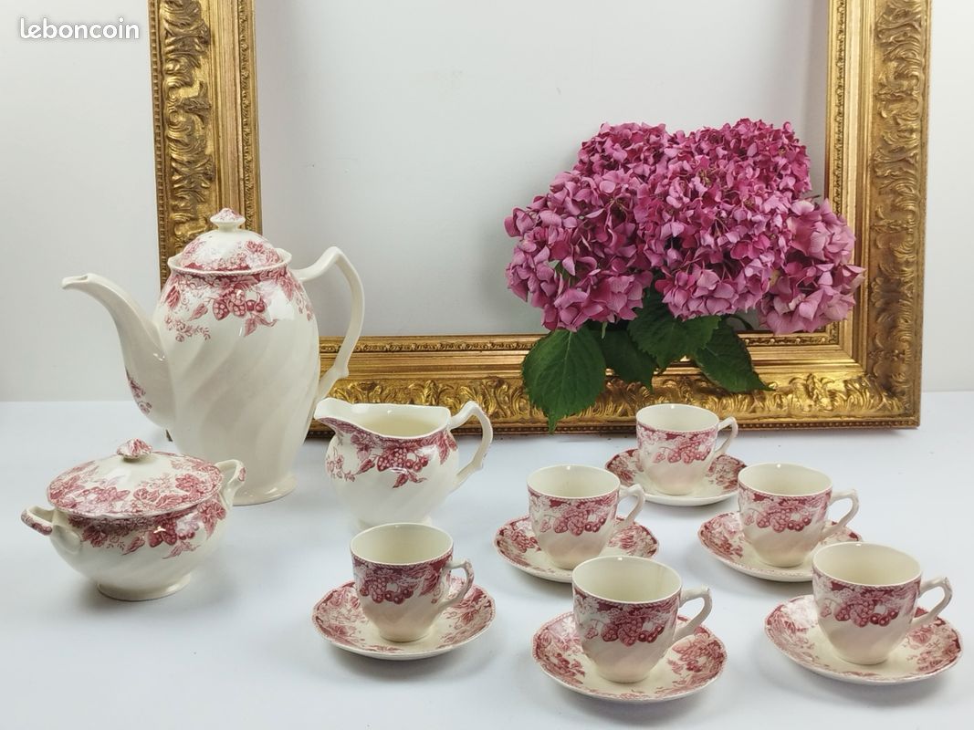 Service à Thé Ancien Johnson Brothers Rose – Motif Floral – Céramique