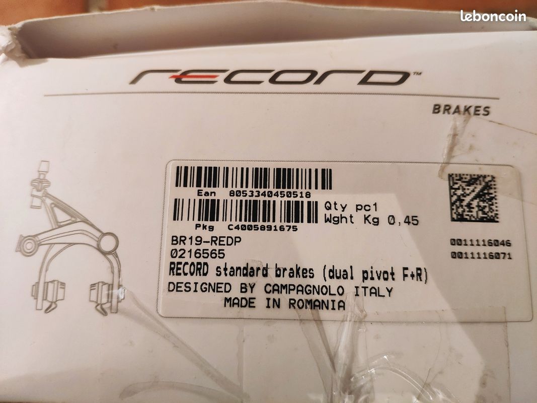 Freins Vélo Route Campagnolo Chorus Double Pivot Avant Br20 Chdp