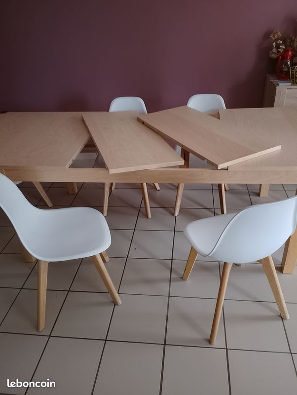 Table à manger extensible 8 places + Chaises (ou séparément) (image 6)