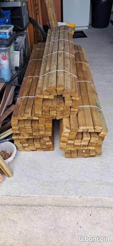 5 kit clôtures gamme bois pin 22 mm en 1530 pour panneaux fixes . Erreur de commande bretagne matériaux (image 1)