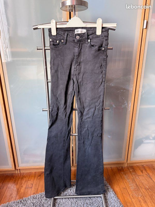 Jean Noir Stretch Zara Taille 34 - Jeggings Décontractés, Occasion Très Bon état