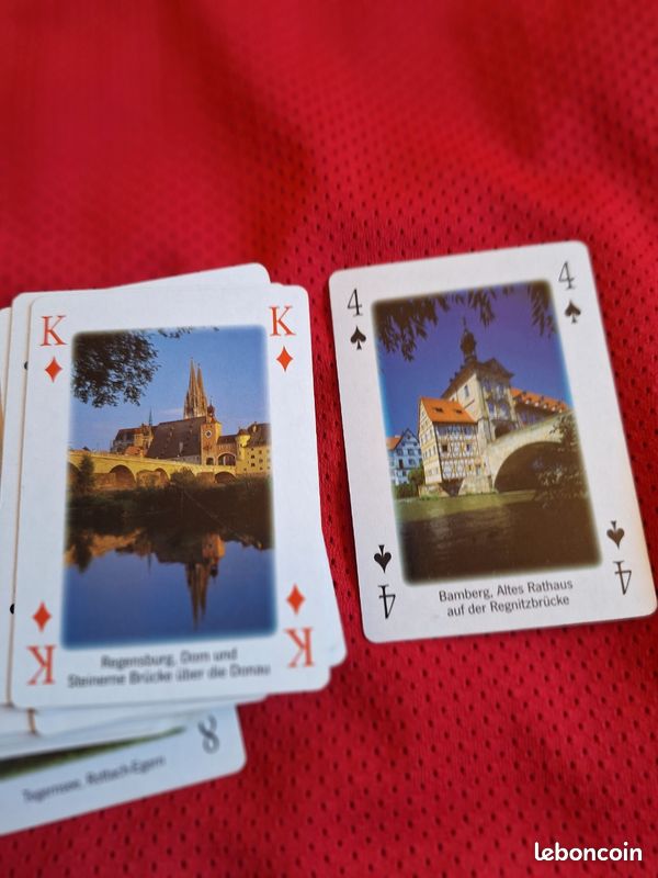 Cartes à Jouer classiques - Jeu de 52 cartes allemand (F.X. Schmid) Munchen dans boite plastique