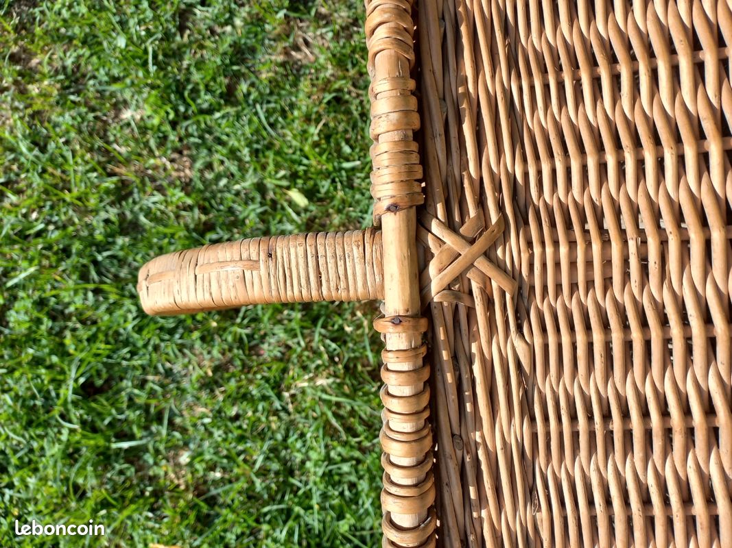 Ancien panier en osier (image 8)