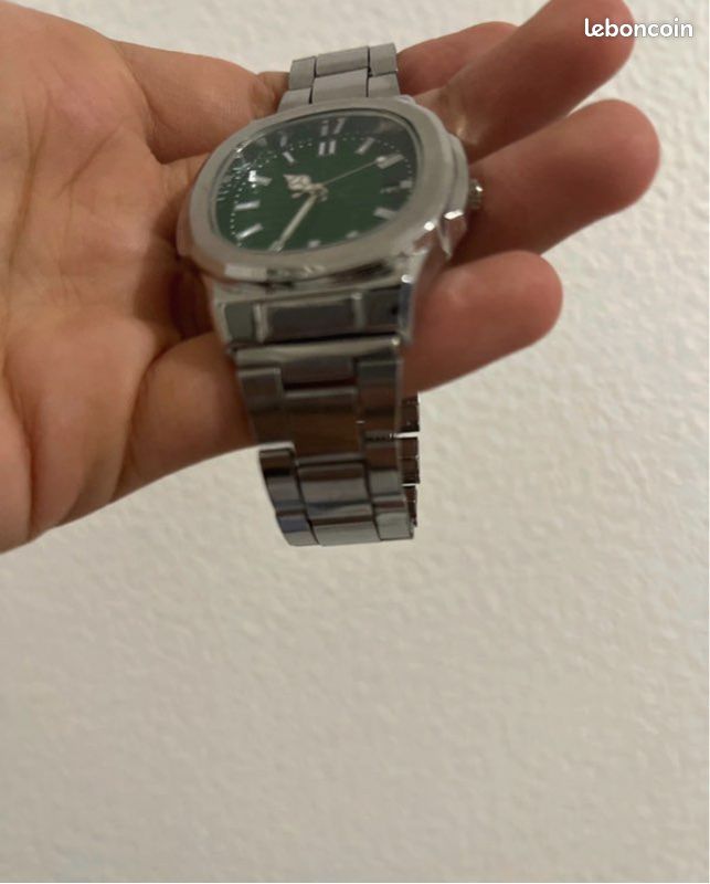 Montre Femme Vintage EURO WEST - Argent Sterling, émeraude, Saphir - Mouvement Quartz - Années 90