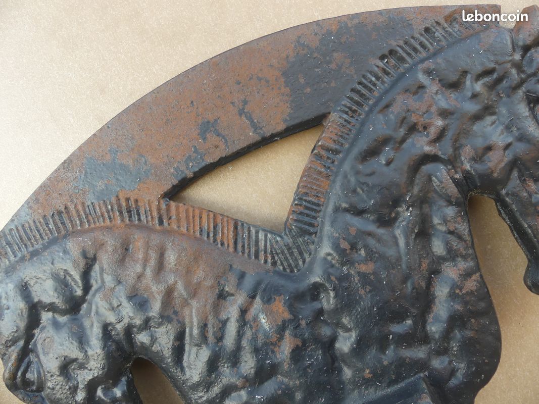 ANCIEN ENCRIER CADRE SABOT DE CHEVAL MARECHAL FERRANT ART POPULAIRE