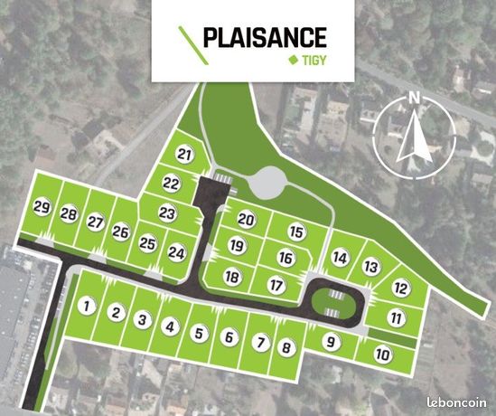 Terrain 722 m² TIGY