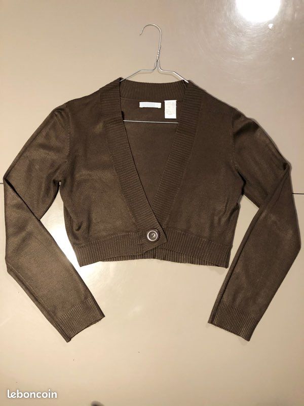 Gilet court / Boléro marron taille 38/40 La Redoute très bon état (image 1)