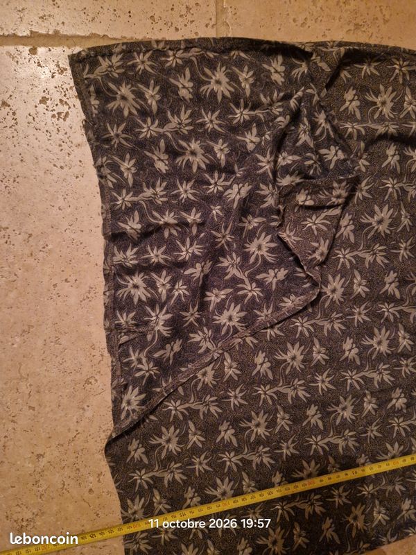 Cause Déménagement,Robe Longue,Très Élégante,Coton Viscose,Taille 38,Fermeture Éclair dos,Fendue d'un côté,Marque Etam, ex État (image 2)