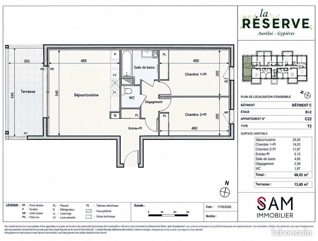 Appartement 3 pièces 69 m² · à Auriol · 69 m² · 320 000 €