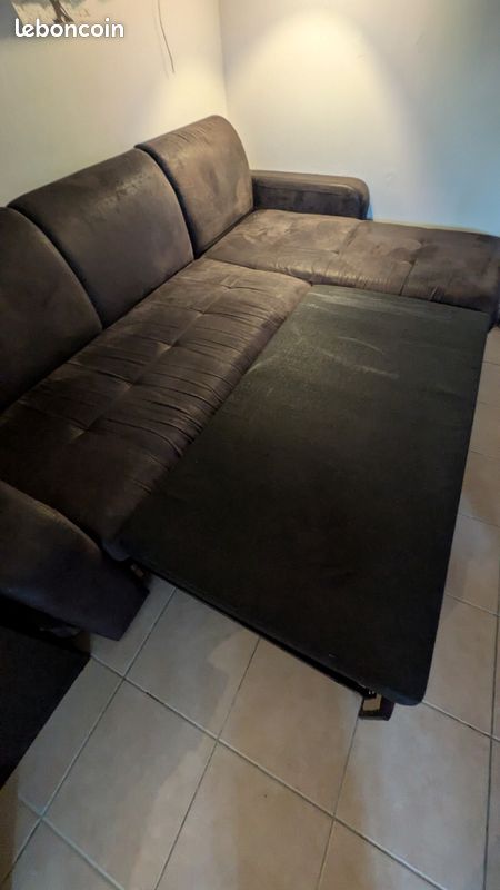 Canapé d’angle convertible avec coffre – Très bon état (image 4)