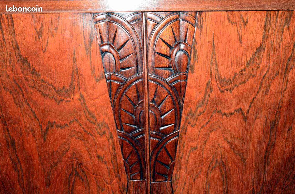 Bureau ancien ronce de noyer (image 3)