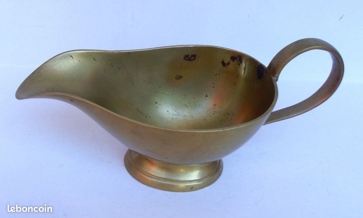 Ancienne sauciére laiton poinçon EPNS (image 3)