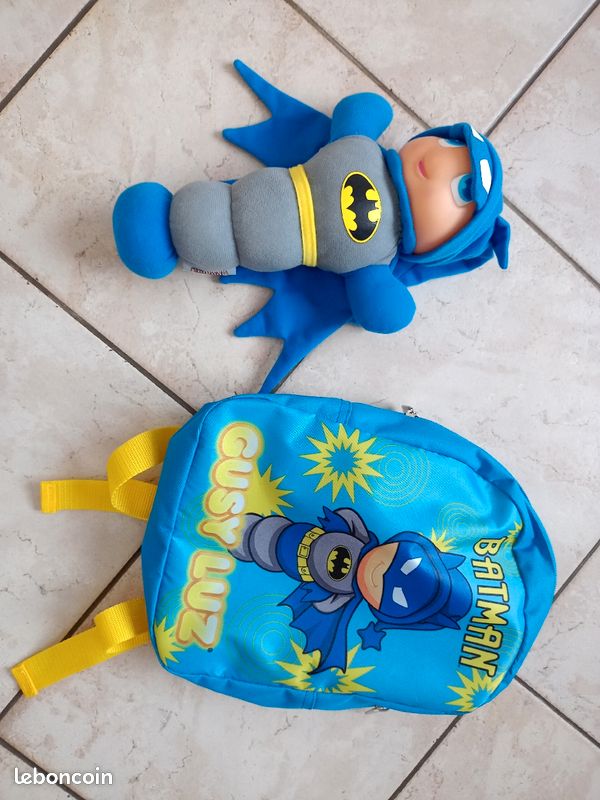 Veilleuse luciole doudou Batman et son sac videdressing5962 (image 1)