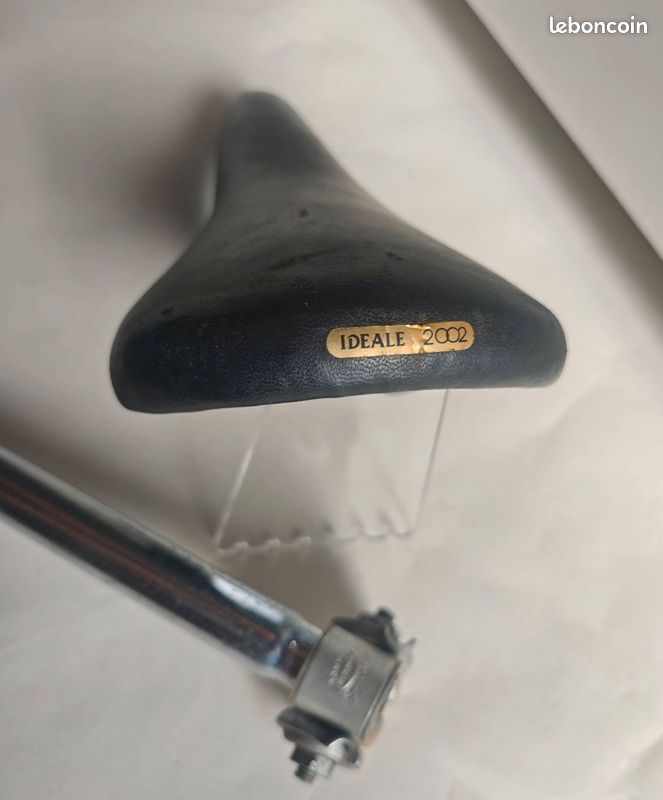 Selle IDEALE 2002 vélo course vintage en cuir, peau, mousse