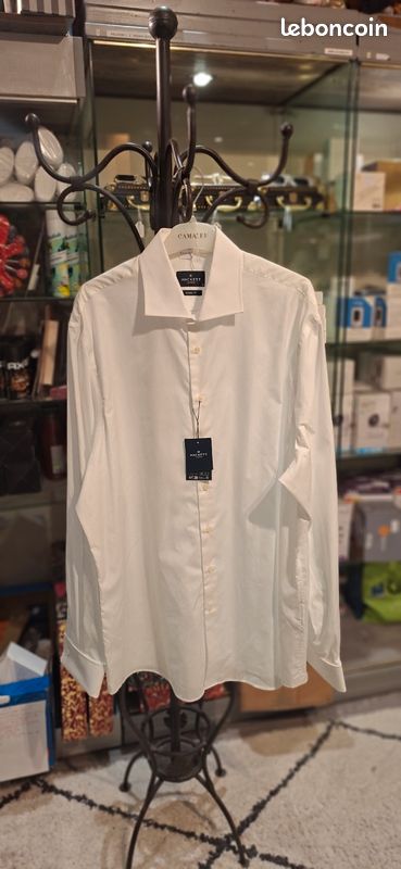 Chemise HACKETT Blanche Élégante en Coton homme taille 42. 9577 (image 5)